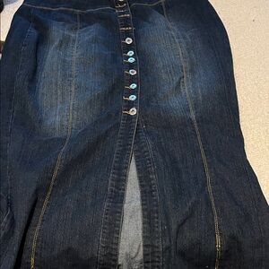 Ashley Stewart Dark Blue Button-Up Jeans